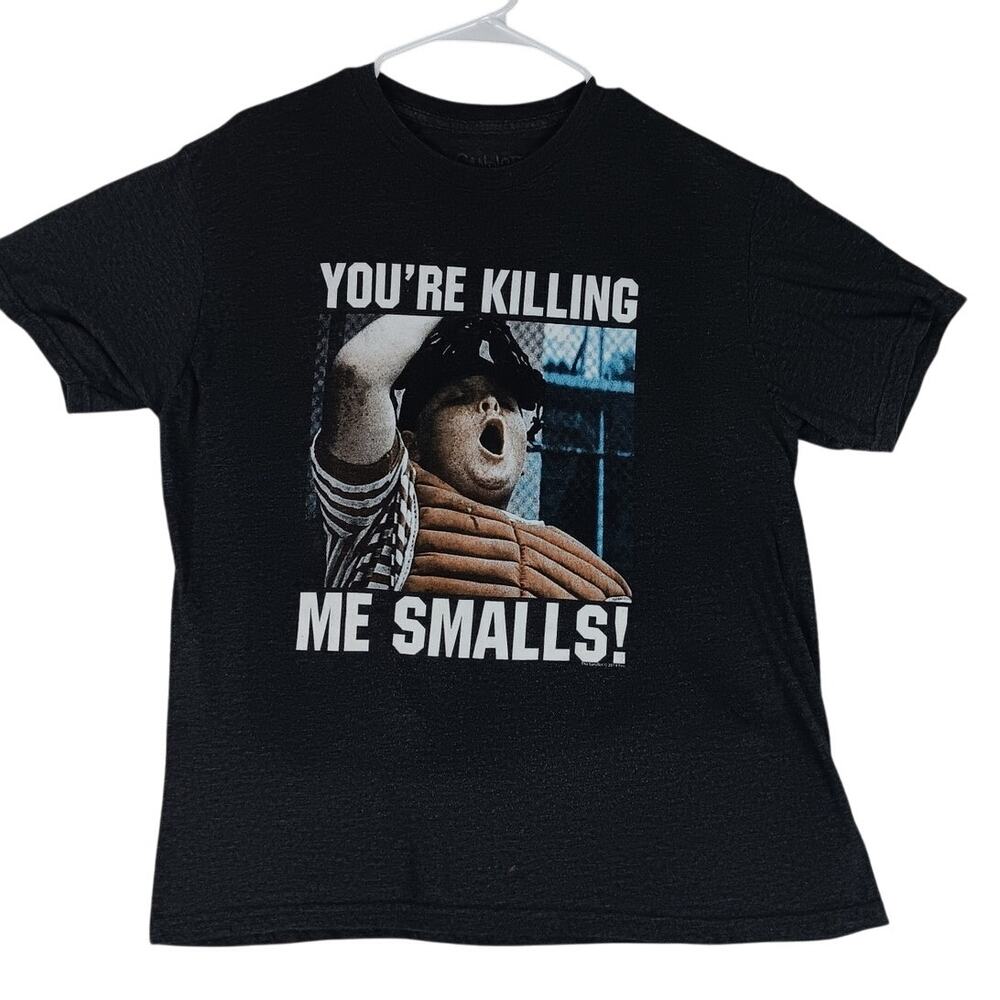 The Sandlot T Shirt Mens Large Heathered Black Your Killing Me‎ Smalls Baseball